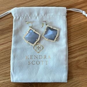 Kendra Scott earrings silver gray gold toned.